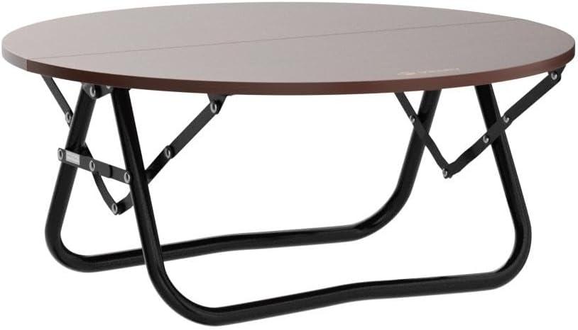 image:imageVILLEY Bamboo Round Folding Table Camping Halffold Portable Table with Carrying Bag for Indoor amp Outdoor Picnic Coffee Barbecue Beach Card Game