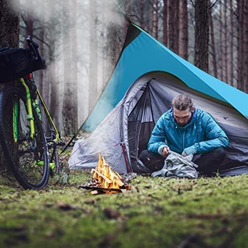 image:imageVILLEY Camping Tarps for Tents Portable Waterproof Hammock Rain Fly Easy Set Up Camping Shelter Sunshade Canopy for Outdoor Fishing Backpacking Hiking Survival Gear Heptagonal BlueBlue