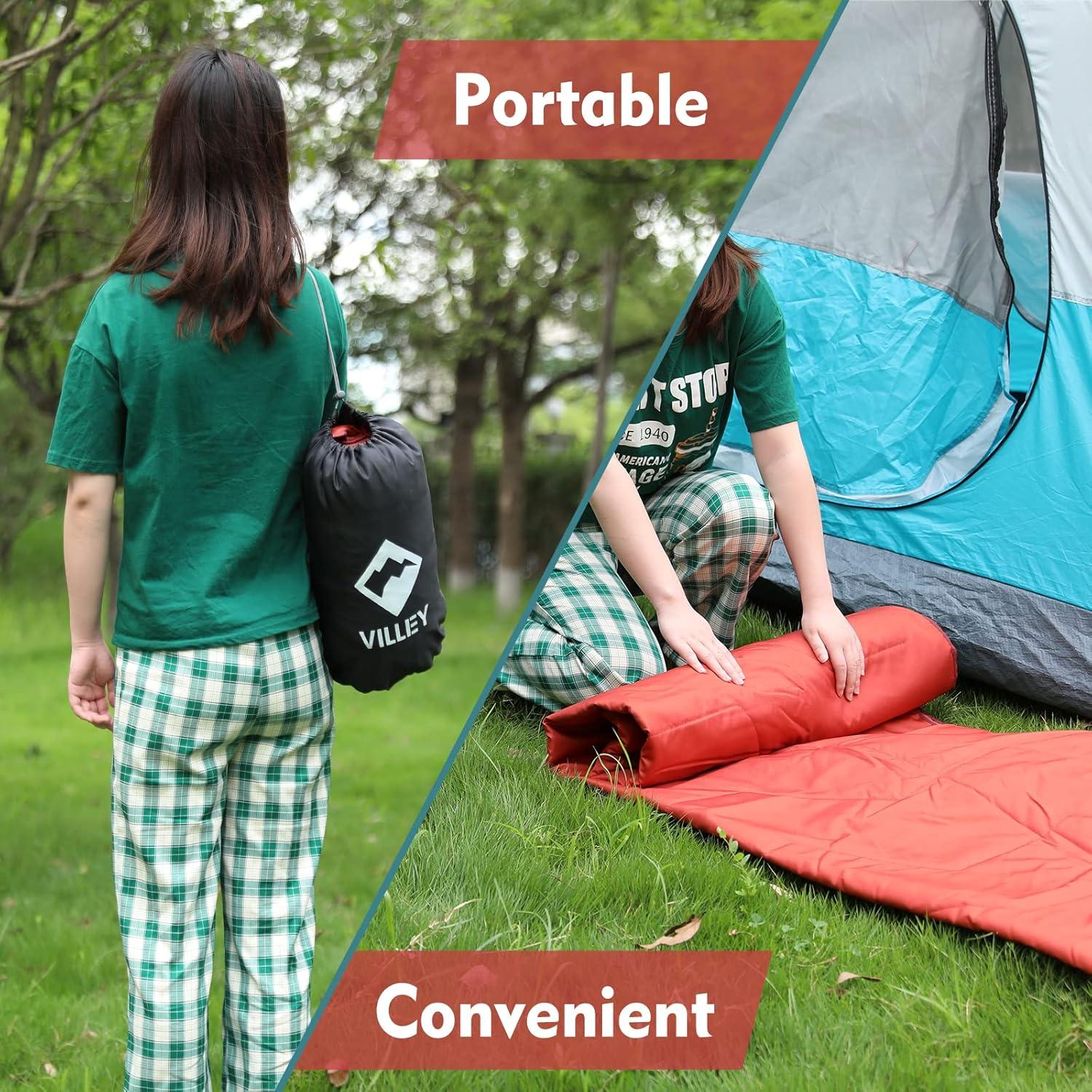 image:imageVILLEY Picnic Blanket 3Layer Camping Blanket 52x75 Machine Washable Water Repellent and Sandproof Packable and Portable for Camping Travel Park Beach and Indoor UseBrown