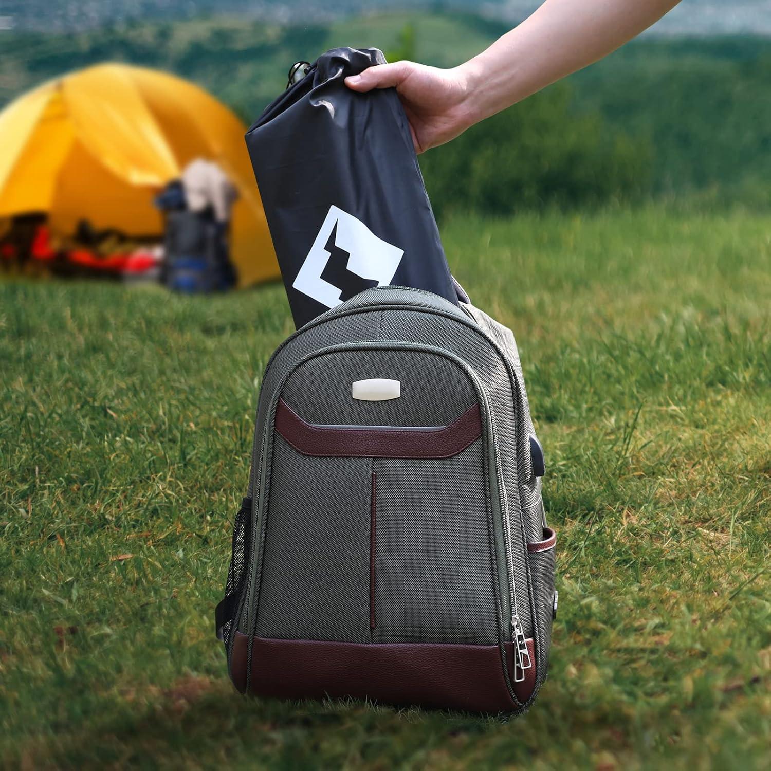 image:imageVILLEY Portable Camping Side Table Ultralight Aluminum Folding Beach Table with Carry Bag for Outdoor Cooking Picnic Camp Boat TravelGreen