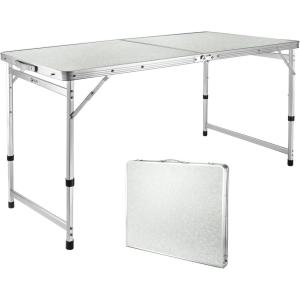 image:imageVILLEY Folding Camping Table 3ft Small Portable Lightweight Outdoor Table with Aluminum Adjustable Legs for Travel Picnic Cooking Beach4ft48L x 23W 3 Height 212427